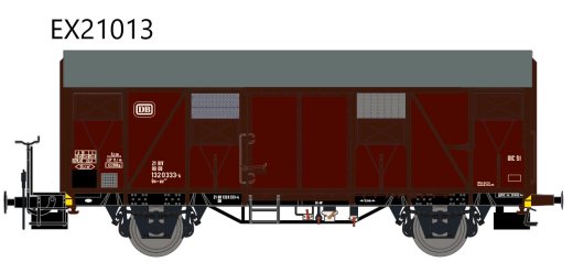 Exact-Train EX21013 - H0 DB Gs-uv 213 mit Bremserb&uuml;hne und braun Luftklappen Epoche IV Nr. 132 0 333-4