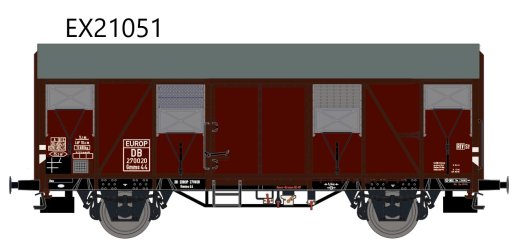 Exact-Train EX21051 - H0 DB Gmms 44 EUROP mit aluminium Luftklappen Epoche III Nr. 270020