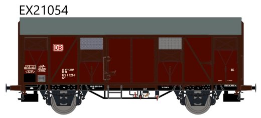 Exact-Train EX21054 - H0 DB Gs 211 EUROP mit braun Luftklappen Epoche V Nr. 123 1 121-5