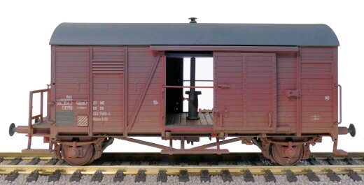 Exact-Train EX22047 - H0 DR Opplen Hkms mit Bremserbuhne Nr. 222 7466-4  Epoche IV (Verschmutzt)