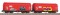 Piko 58257 - H0 2er Set Schiebeplanenwg. Caib NS V mit Graffiti