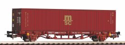 Piko 97154 - H0 Containertragwg 1x 40 Container MSC FS IV