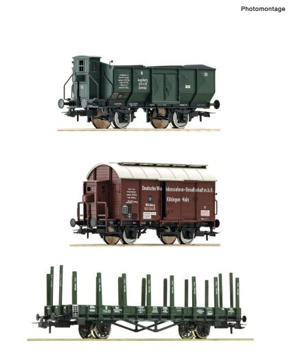Roco 77028 - H0 3er Set G&uuml;terzug Kbay