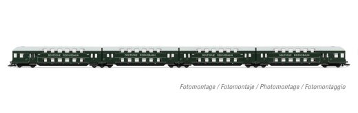 Arnold HN9519 - TT DR, 4-tlg. Doppelstockeinheit in dunkelgr&uuml;ner Lackierung, Ep. III