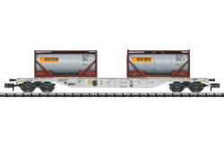 Minitrix T18490 - Containertragwagen m.Tankcont