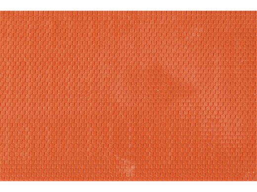 Auhagen 52243 - H0TT Dachplatten Biberschwanz Doppeldeckung ziegelrot