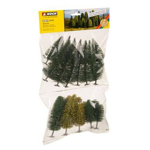 Noch 26312 - Hobby B&auml;ume Set Mischwald 25 St&uuml;ck 6,5 cm &ndash; 15 cm