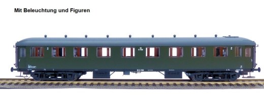 Exact-Train EX10045 - H0 NS B7156 gr&uuml;n, graues Dach mit Beleuchtung und figuren