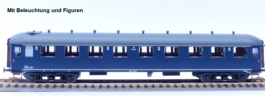 Exact-Train EX10046 - H0 NS A7542 Berlinerblau, graues Dach Epoche III mit Beleuchtung und figuren