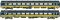 Exact-Train EX11022 - H0 2-er Set NS ICRm Garnitur 1 (Amsterdam - Brussel) f&uuml;r den Hsl-Strecke eingesetzt Reisezugwagen Bpmz10 und Reisezugwagen Apmz10 ( Neue Farbe Gelb / Blau) Epoche VI