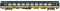 Exact-Train EX11100 - H0 NS ICRm Reisezugwagen A( Neue farbe Gelb / Blau) Epoche V