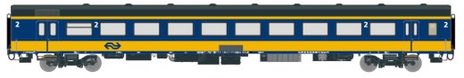 Exact-Train EX11101 - H0 NS ICRm Reisezugwagen B( Neue farbe Gelb / Blau) Epoche V