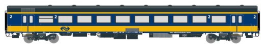 Exact-Train EX11103 - H0 NS ICRm Reisezugwagen Bf( Neue farbe Gelb / Blau) Epoche V