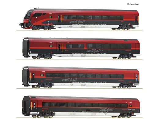 Roco 74037 - H0 4er Set Railjet &Ouml;BB DC