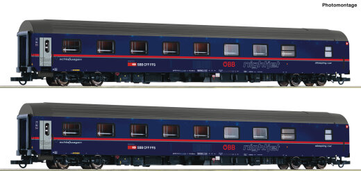 Roco 6200021 - H0 2er Set T2S &Ouml;BB Nightjet