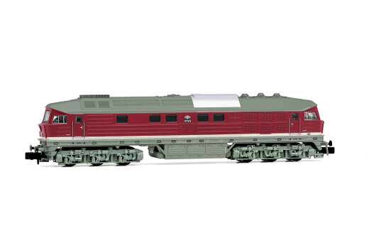Arnold HN2599 - N DR, sechsachsige Diesellokomotive 132 483-9 in roter Farbgebung mit grauem Dach, Ep. IV