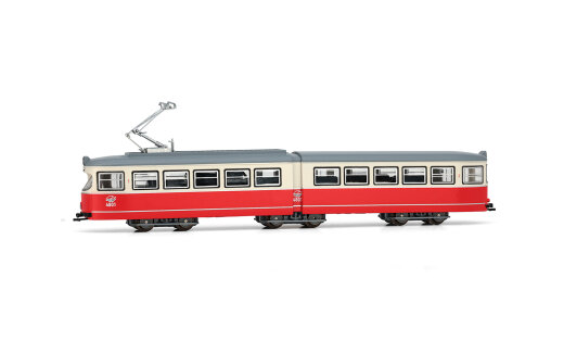 Arnold HN2602 - N Stra&szlig;enbahn, Typ DUEWAG GT6, Version Wien in rot/wei&szlig;er Farbgebung, Ep. IV-V