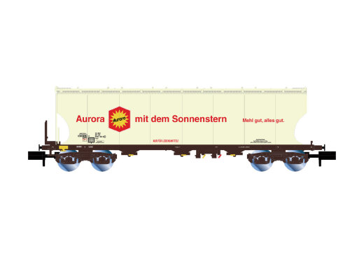 Arnold HN6626 - N DB, 4-achs. Schwenkdachwagen mit gew&ouml;lbten Silow&auml;nden f&uuml;r Getreidetransport, &bdquo;Aurora&quot;, Ep. V