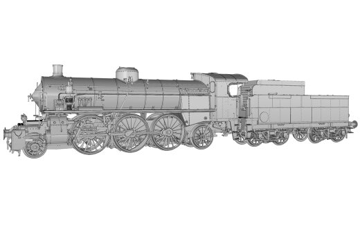 Rivarossi HR2916 - H0 FS, Schleppdampflokomotive mit Schlepptender Gr. 685, 2. Serie, mit kurzem Kessel, Museumslokomotive, Ep. V-VI