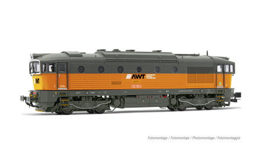 Rivarossi HR2928 - H0 AWT, Diesellokomotive Rh. D.753.7 in orange/grauer Lackierung, Ep. V-VI
