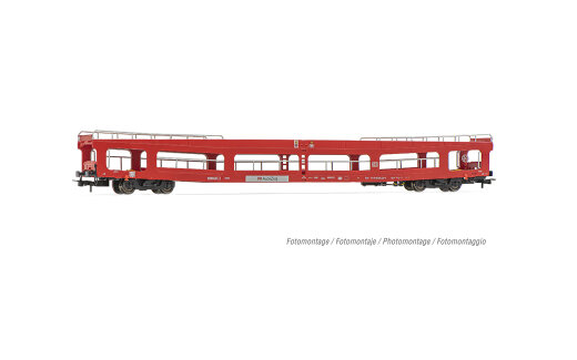 Rivarossi HR4382 - H0 DB AG, Autotransportwagen DDm916, in roter Farbgebung, &bdquo;Autozug&ldquo;, Ep. IV