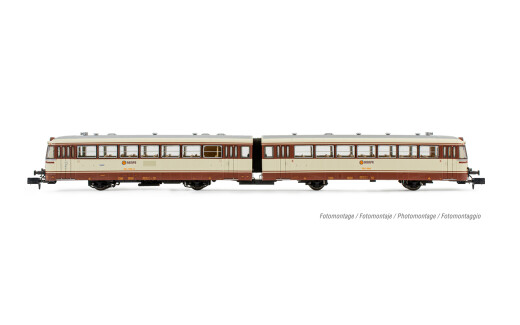 Arnold HN2353 - N RENFE, zweiteiliger Dieseltriebwagen der Reihe 591.500, creme-braune &bdquo;Estrella&ldquo;-Farbgebung, Ep. IV