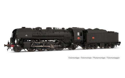 Arnold HN2544 - N SNCF, Schlepptender-Dampflokomotive 141R 463 mit Speichenr&auml;dern und genietetem Kohletender, schwarz, Ep. III