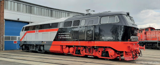 Tillig 04707 - TT Diesellokomotive 218 497-6 der DB Fahrzeuginstandhaltung Cottbus, Ep. VI -FORMVARIANTE-
