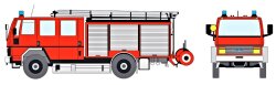 Loewe 4036 - FORD Cargo 1320 - LF 16 - Neutral Feuerrot...