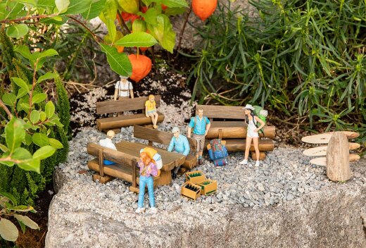 Pola 333226 - G Rustikale Holzb&auml;nke und -tische