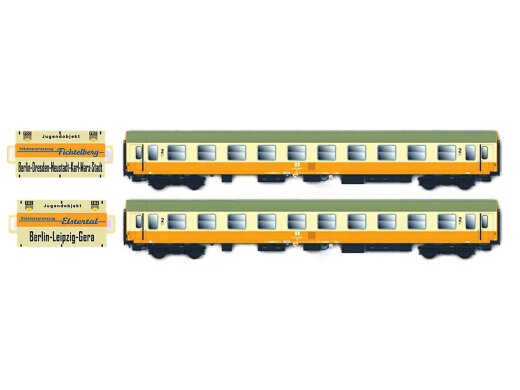 ACME AC 55300 - H0 2er Set Personenwagen Bme St&auml;dte-Express, DR, Ep.IV, Set B