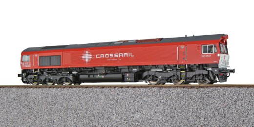 ESU 31363 - Diesellok H0, C66, DE 6301 Crossrail, Ep VI, Vorbildzustand um 2014, verkehrsrot, Sound+Rauch, DC/AC