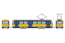 Faller 977821 - Tram-system, Leipzig Stra&szlig;enbahn, Typ Tatra T4-B4