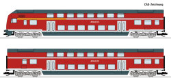Roco 6280008 - TT-2-tlg. Set 1: Doppelstockwagen, DB AG