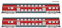 Roco 6280009 - TT-2-tlg. Set 2: Doppelstockwagen, DB AG