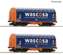 Roco 6680006 - TT-2-tlg. Set: Schiebeplanenwagen, Wascosa