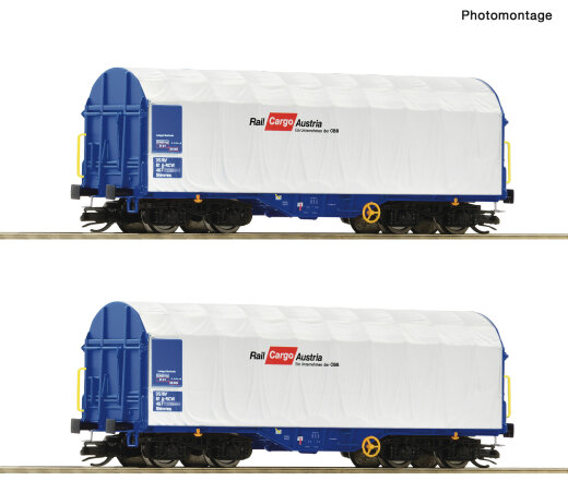 Roco 6680007 - TT 2er Set Schiebeplanenwag. RCA Ep. VI