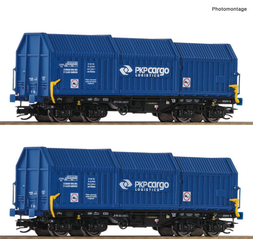 Roco 6680008 - TT 2er Set Teleskophaubenwag. PKP Ep. VI