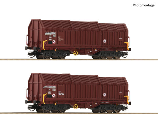 Roco 6680009 - TT 2er Set Teleskophaubenwag. DR Ep. IV