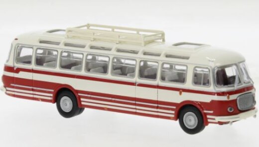 Brekina Starline 58237 - Brekina Starline, Skoda 706 RTO Lux, weiss/rot, 1:87