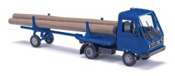 Busch 42233 - H0      Multicar M26 mit Nachl&auml;ufer, blau