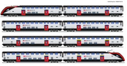 Roco 7710007 - 8-tlg. Set: Fernverkehrs-Doppelstockzug...