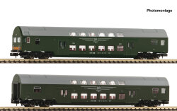 FLEISCHMANN 6260041 - N 2-tlg. Set 1: Doppelstockwagen DR...