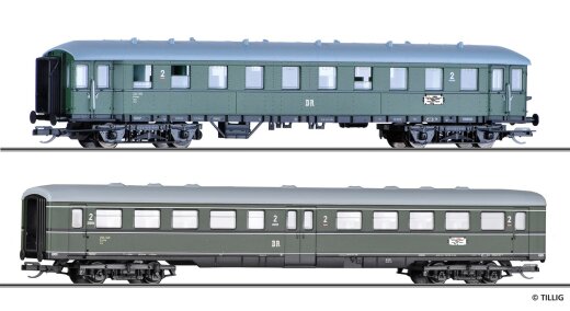 Tillig 01084 - TT Reisezugwagenset &bdquo;D 118 Leipzig-K&ouml;ln&ldquo; der DR Ep.III