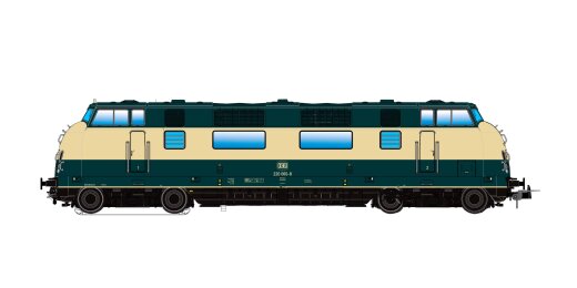 ESU 31751 - Diesellok, H0, V200.0, 220 060 DB, ozeanblau/beige, Ep IV, Vorbildzustand um 1980, Sound+Rauch, DC/AC