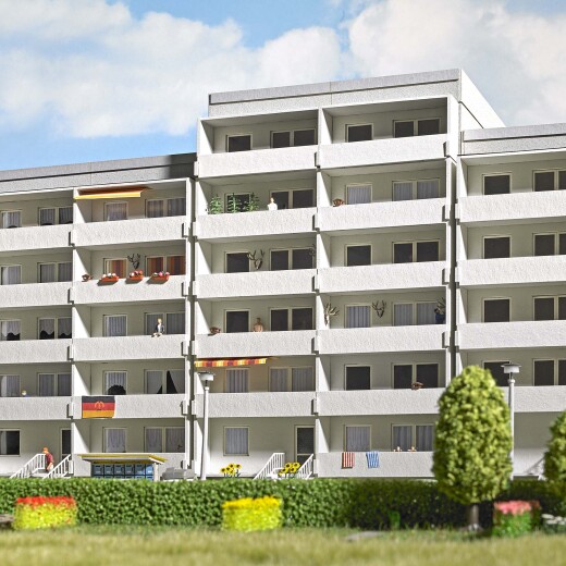 Busch 1927 - H0      Plattenbau WBS 70 Aufstockung