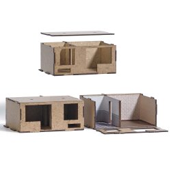 Busch 1990 - H0      3er Set Wohnungen f&uuml;r WBS 70