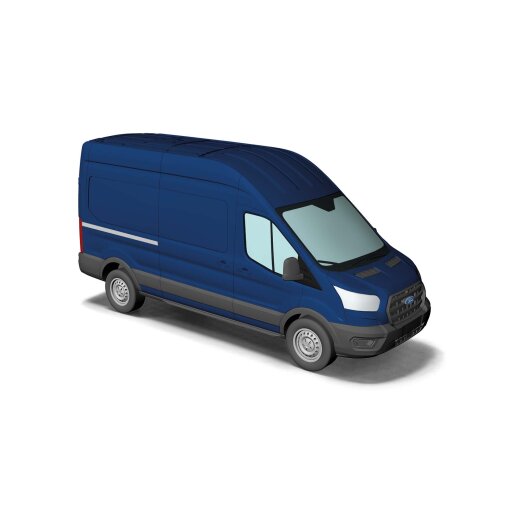 Busch 54501 - Ford Transit Kasten, Blau