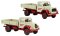 Brekina PMS 251584 - H0 Magirus 2er Set: Pritschenkipper 126D 11 AK und Mercur 120 AK, Serie 800 Wimo Bau