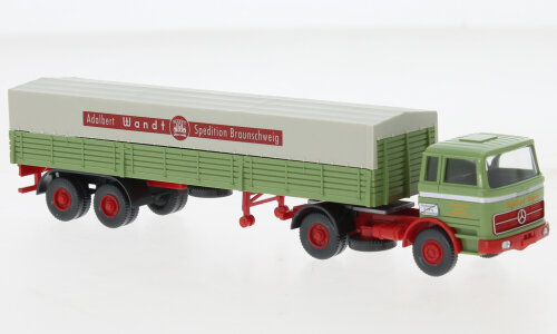 Brekina PMS 253055 - H0 Set Edition Gerhardt Wandt Nr. 9 MB 1620 Pritschensattelzug